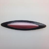 Vintage 70s Very Unusual Black and Pink Lucite Contemporary Brooch 12cms