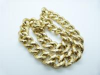 Vintage 80s Oversized Chunky Goldtone Chain Link Statement Necklace Heavy 76cms