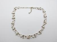 Pretty and Delicate Silver Plated Fancy Link Choker Necklace 39cms