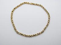 Gold Plated Stamped M&S Cross Link Style Choker Necklace 41cms