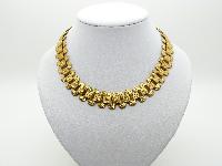Stunning Antique Victorian Gold Base Metal Ornate Link Collar Necklace