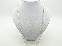 Vintage 30s Beautiful Glass Faux Pearl Seed Bead Hand Knotted Long Necklace