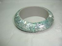 Vintage 50s Style Wide Chunky Mint Green MOP Bangle 