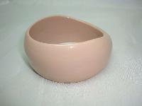 Vintage 70s Style Unique Chunky Wide Taupe Coloured Plastic Bangle