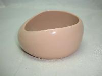 Vintage 70s Style Unique Chunky Wide Taupe Coloured Plastic Bangle