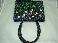1950s Style Pretty Beaded Flower Evening Handbag WOW!