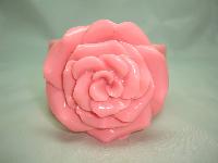 Fabulous Wide Chunky Pink Flower Acrylic Bangle Statement Piece!