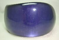 £19.00 - Fabulous Chunky Purple Blue Lucite Acrylic Moonglow  Wide Bangle
