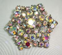 £17.00 - Vintage 50s Sparkling AB Diamante Starburst Brooch