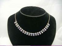 Vintage 50s AB Carnival Double Row Diamante Necklace
