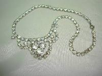 Vintage 50s Glamorous Sparkling Diamante Swag Cascade Drop Necklace