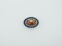 Antique Victorian Pretty Micro Mosaic Glass Flower Design Italian Brooch 