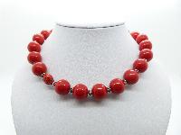 £14.00 - Vintage Redesigned Unique 1950s Red Plastic Bead Ladybird Necklace 46cms
