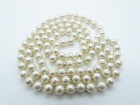 Vintage 80s Heavy Faux Glass Pearl Bead Endless Necklace 120cms Quality!