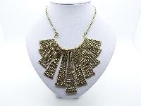 Stunning Goldtone Vintage Inspired Egyptian Revival Statement Necklace 