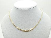 £24.00 - Vintage Art Deco 30s Pretty Faux Pearl Graduating Bead Necklace Fab Clasp