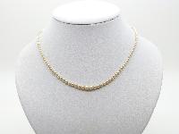 Vintage Art Deco 30s Pretty Faux Pearl Graduating Bead Necklace Fab Clasp