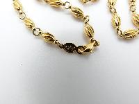 Signed Napier Long Fancy Link Gold Plated Necklace Lovely Quality!