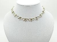 £8.00 - Pretty and Delicate Silver Plated Fancy Link Choker Necklace 39cms