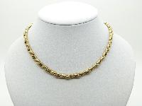 Gold Plated Stamped M&S Cross Link Style Choker Necklace 41cms