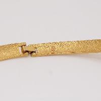 Vintage 1980s Designer Goldtone Peach Pink Enamel Collar Statement Necklace