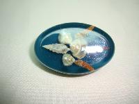 Vintage 1950s Large Quirky Sea Foam Green Lucite Shells Brooch 
