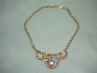 1950s Gorgeous Carnival AB Diamante Cascade Necklace