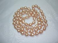 Vintage 50s Pink Baroque Faux Pearl Bead Necklace WOW