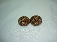 Art Nouveau Czech Gold Metal Ornate Domed Buckle