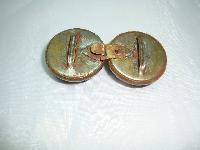 Art Nouveau Czech Gold Metal Ornate Domed Buckle