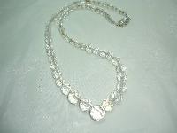 1950s Beautiful Faceted Crystal Glass Bead Necklace WOW