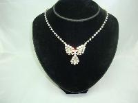 Vintage 50s Stunning Teardrop Design Diamante Necklace