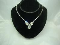 Vintage 50s Stunning Teardrop Design Diamante Necklace