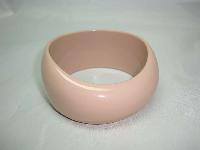 Vintage 70s Style Unique Chunky Wide Taupe Coloured Plastic Bangle