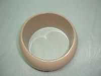 Vintage 70s Style Unique Chunky Wide Taupe Coloured Plastic Bangle