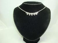 Vintage 50s Sparkling Pretty Diamante Drop Necklace