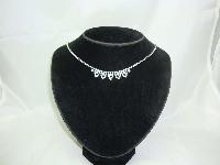 Vintage 50s Sparkling Pretty Diamante Drop Necklace