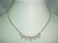 Vintage 50s Sparkling Pretty Diamante Drop Necklace