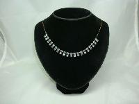 Vintage 30s Sparkling Double Row AB Rhinestone Diamante Necklace