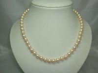 1950s Hand Knotted Simulated Faux Pearl Bead Necklace