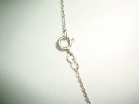 1980s Sterling Silver Diamante Heart Pendant & Chain