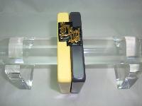Double Lemon & Grey Square Bangle with Versace Hardware