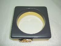 Double Lemon & Grey Square Bangle with Versace Hardware