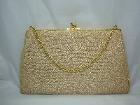 Vintage 50s Cute Gold Lame Sparkle Evening Handbag