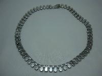 Vintage 50s Fab 2 Row AB Rhinestone Diamante Necklace