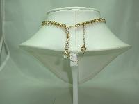 50s Spectacular AB Diamante Black Glass Stone Drop Elaborate Necklace