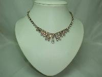 Vintage 30s Art Deco Sparkling Paste Diamante Drop Necklace Quality!