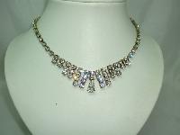 Vintage 30s Art Deco Sparkling Paste Diamante Drop Necklace Quality!
