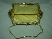 Vintage 50s Quality Gold Sequin & Bead Evening Handbagg