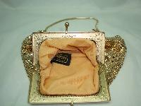 Vintage 70s Glomesh Gold Metal Mesh Evening Handbag